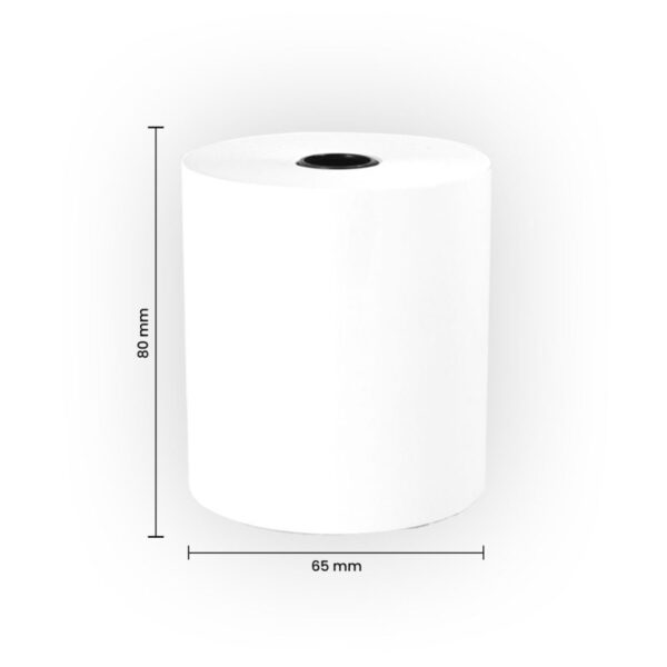 ROLLO DE PAPEL TÉRMICO 80x65mm – CAJA CON 50 UNIDADES - Imagen 4